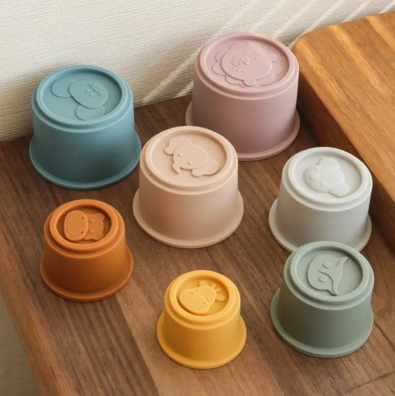 critter cuppies stacking toy - Little Moon Baby Market
