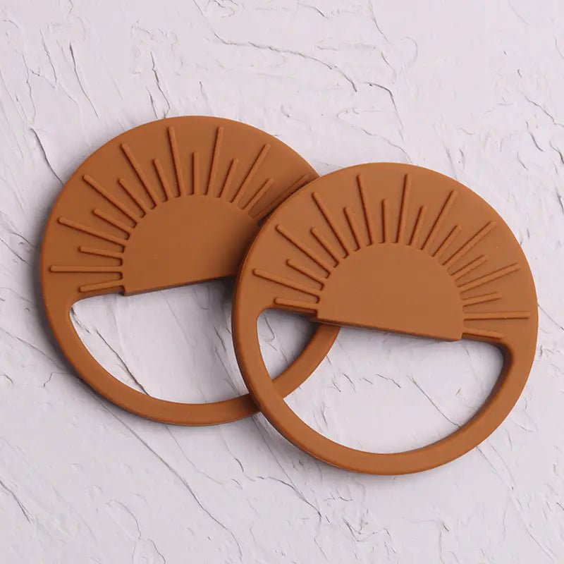 here comes the sun silicon teether - Little Moon Baby Market