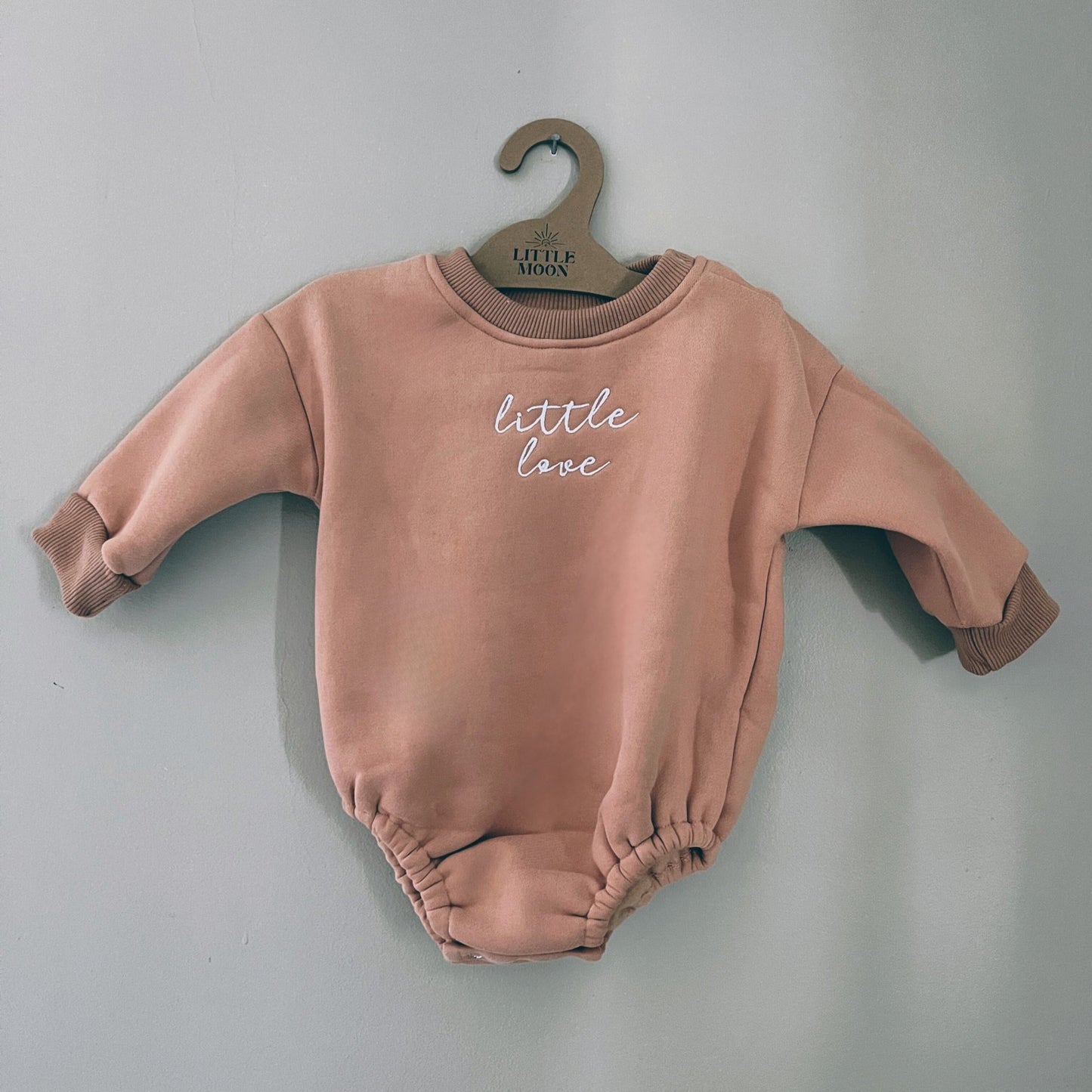 little love romper in dark salmon - Little Moon Baby Market