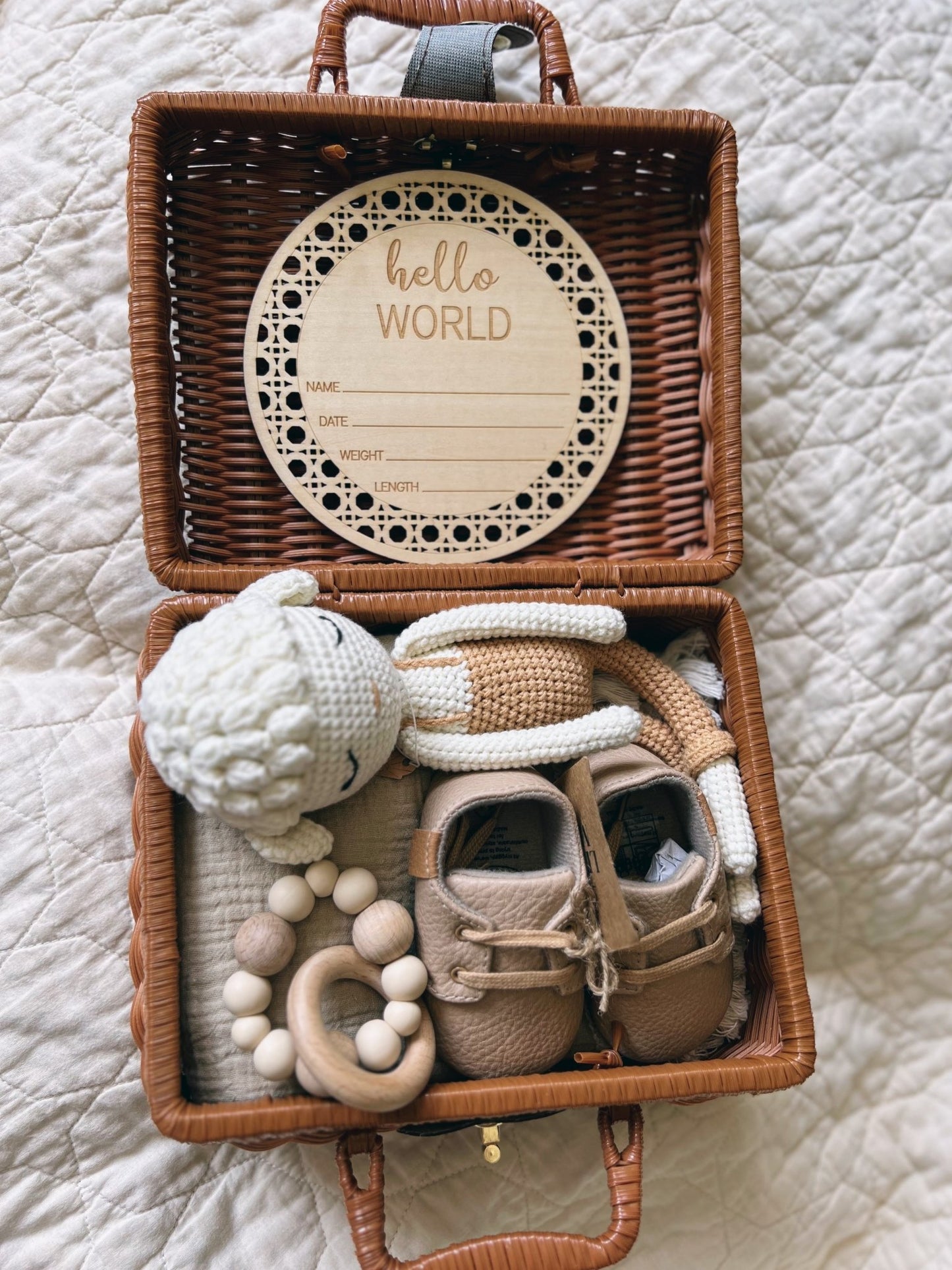 tiny rattan suitcase - Little Moon Baby Market