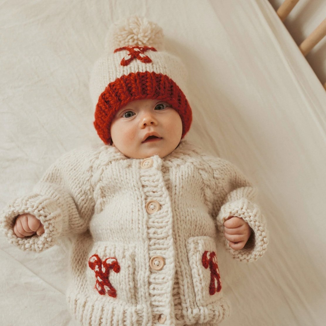 candy cane cardigan sweater - Little Moon Baby Market