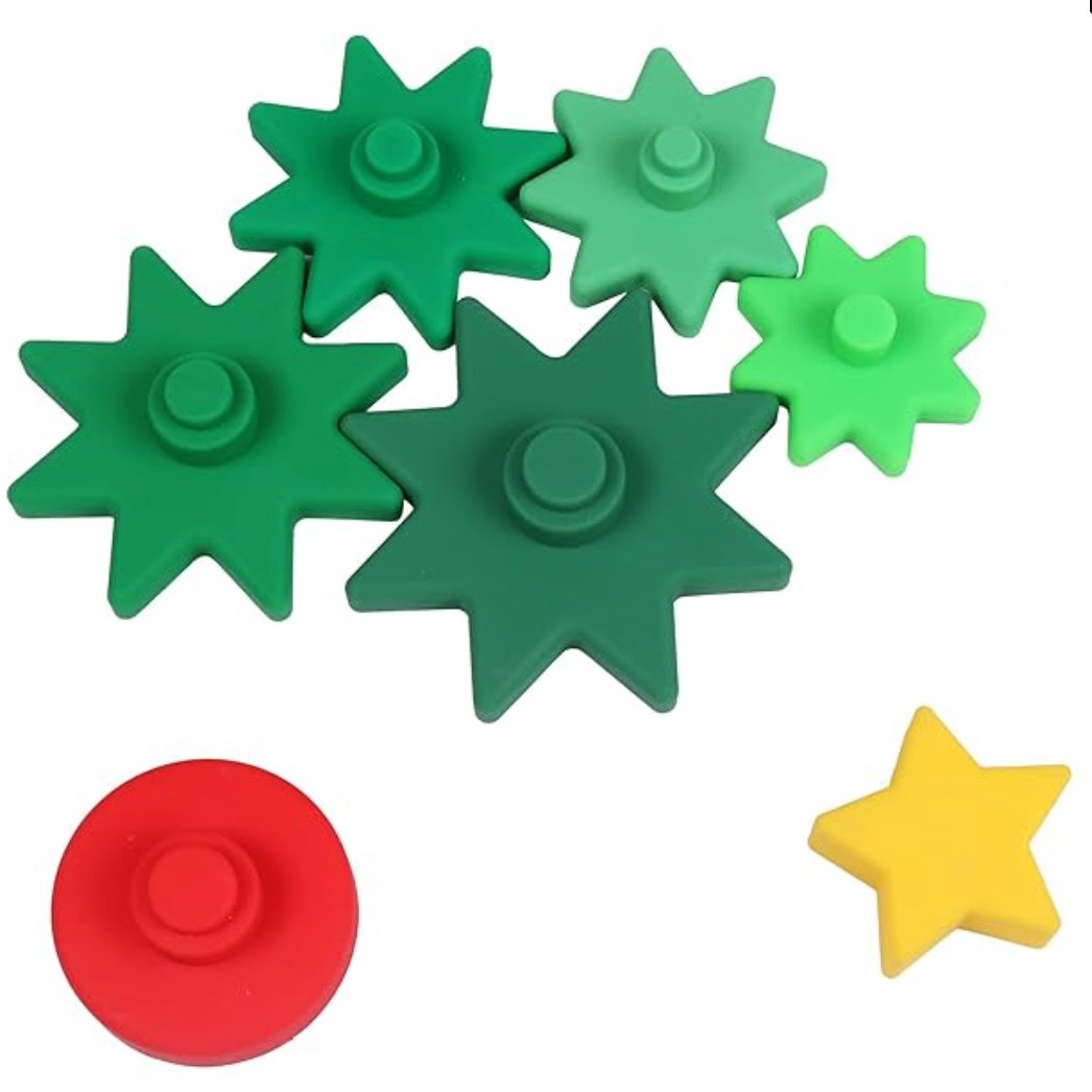 christmas tree silicone stacker - Little Moon Baby Market