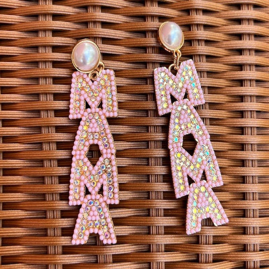 mama earrings - Little Moon Baby Market